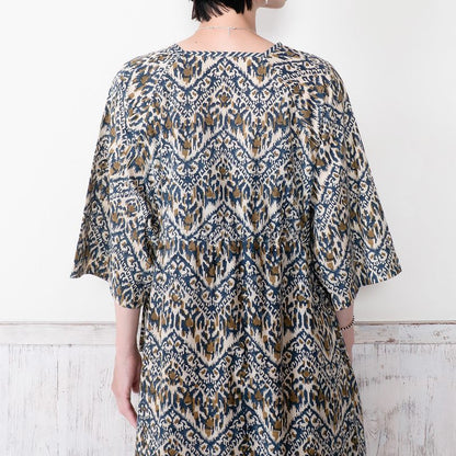 Ikat Zigzag Print Dress
