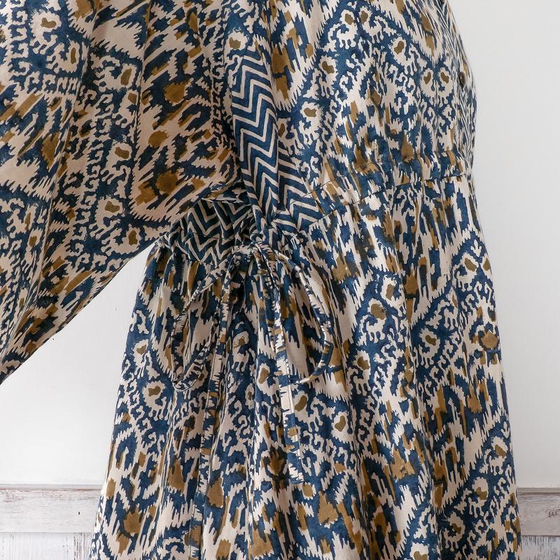 Ikat Zigzag Print Dress