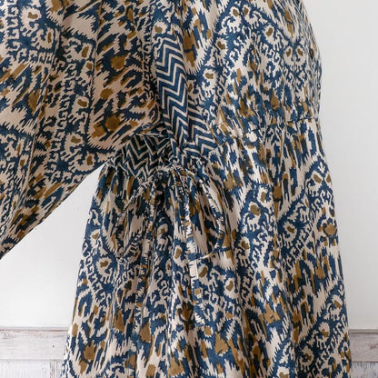 Ikat Zigzag Print Dress