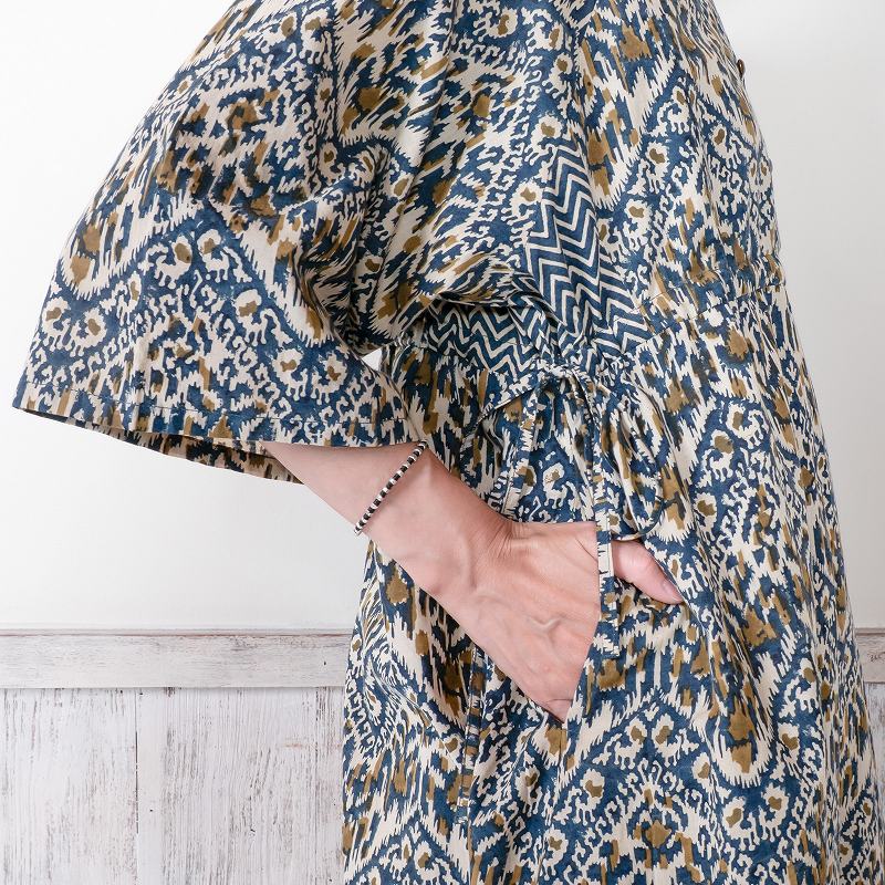Ikat Zigzag Print Dress