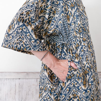 Ikat Zigzag Print Dress