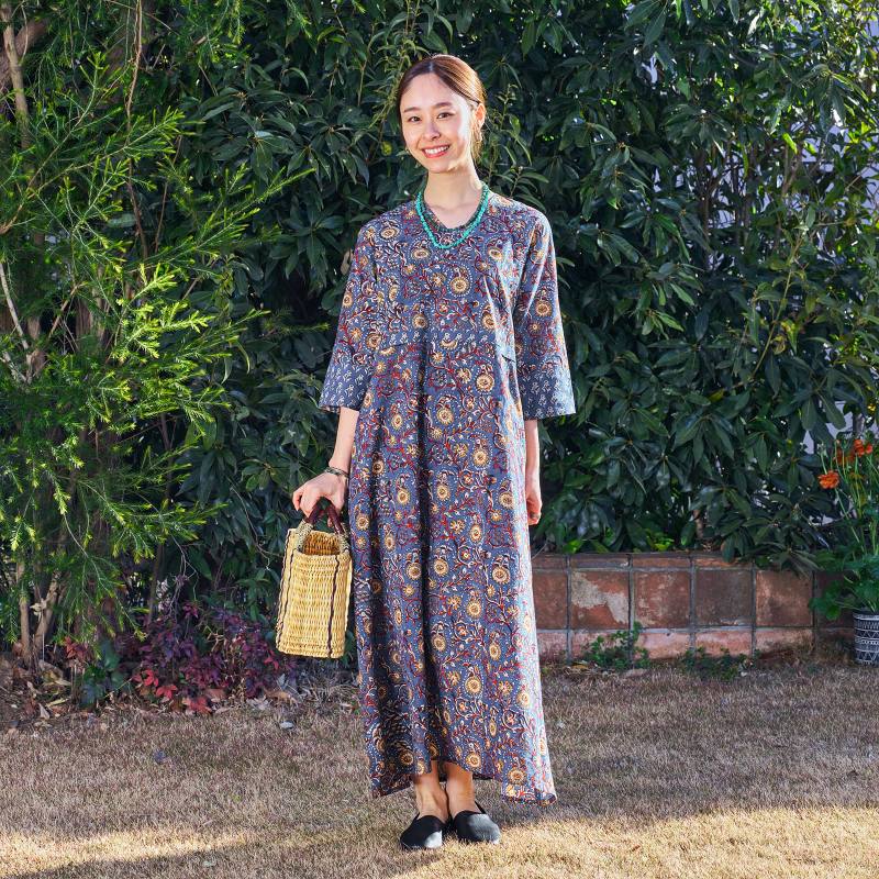 Flower Print V-Neck Dress