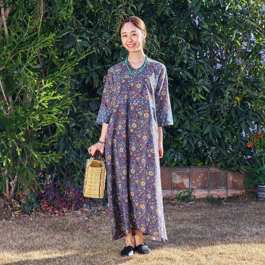 Flower Print V-Neck Dress
