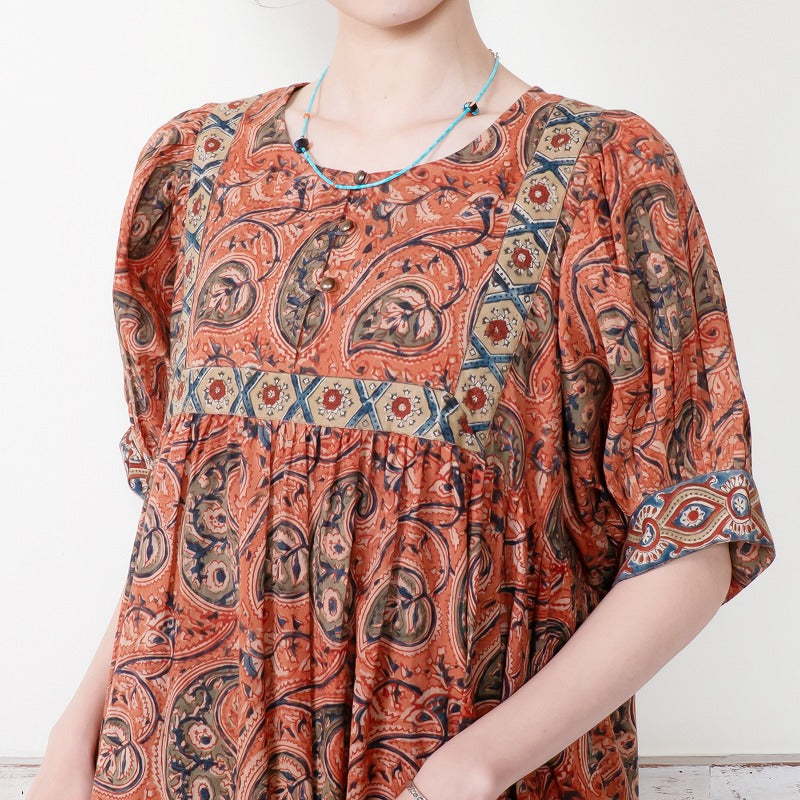 Kalamkari Volume Dress