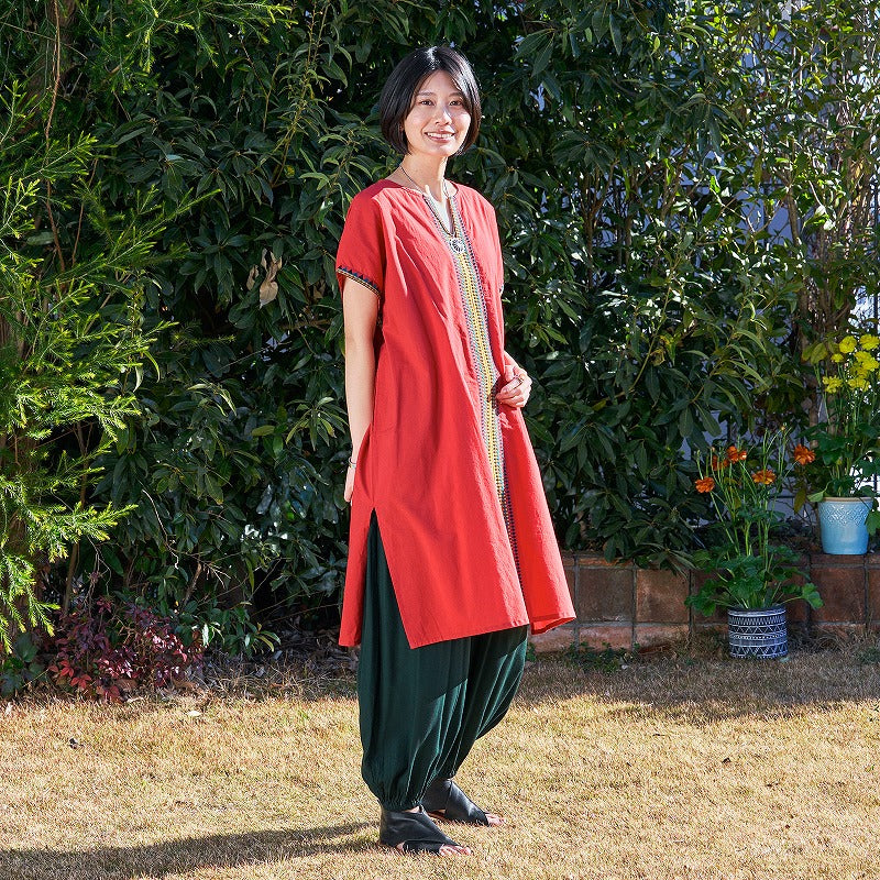Geometric Embroidery Dress