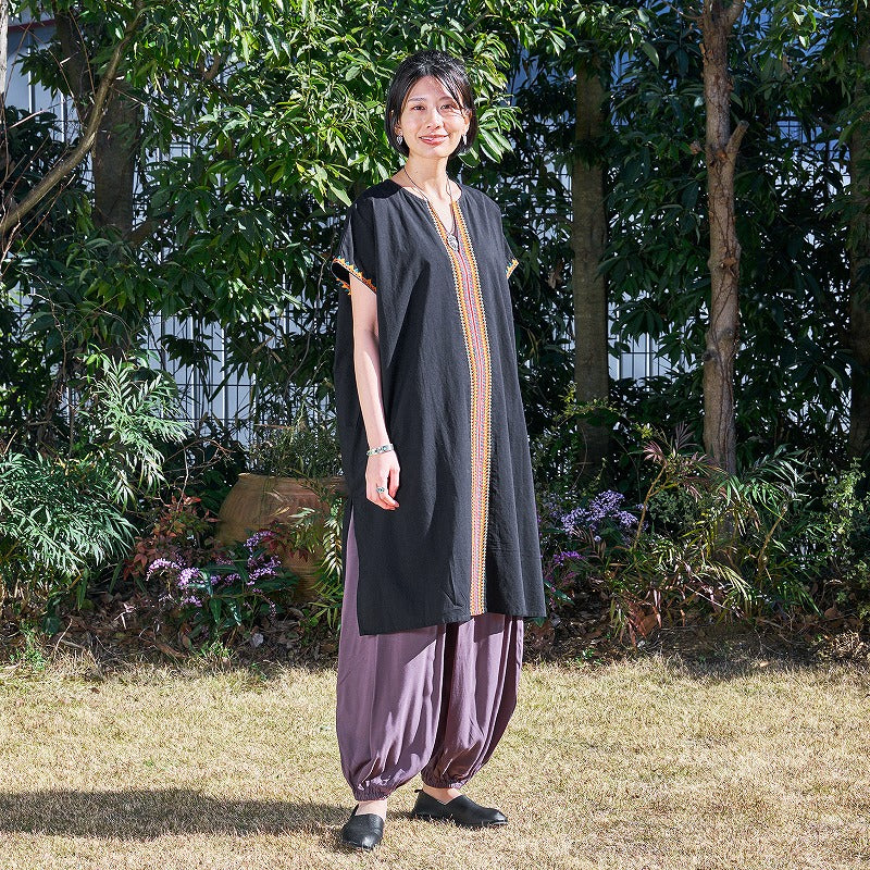 Geometric Embroidery Dress
