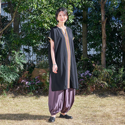 Geometric Embroidery Dress