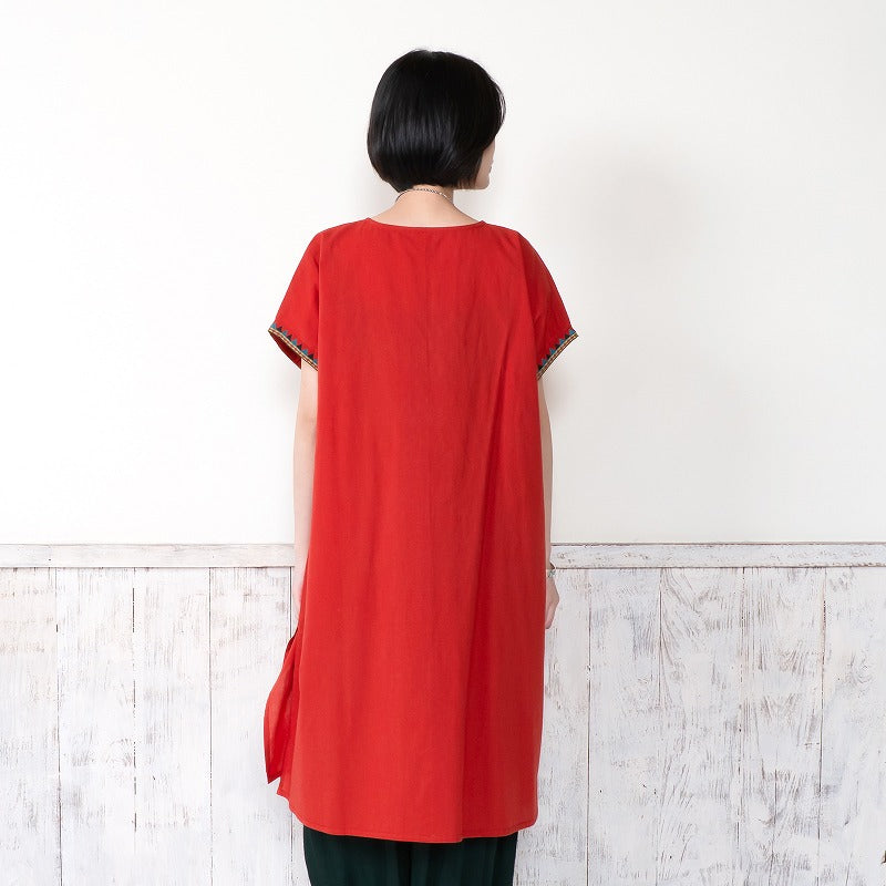 Geometric Embroidery Dress