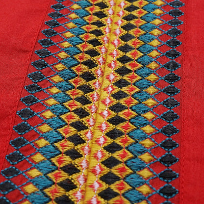 Geometric Embroidery Dress