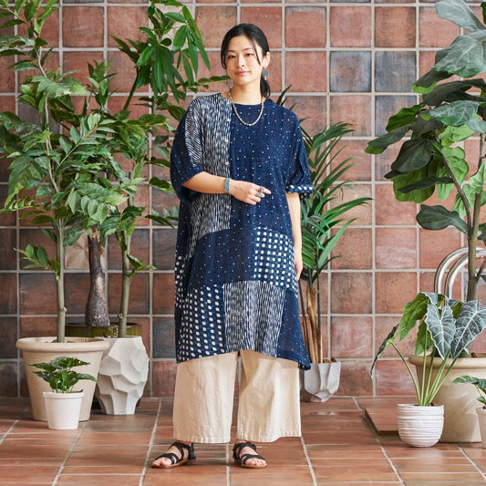Block Print Patchwork Dress