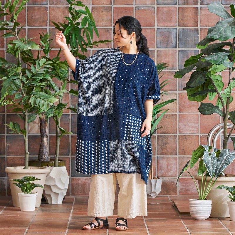 Block Print Patchwork Dress