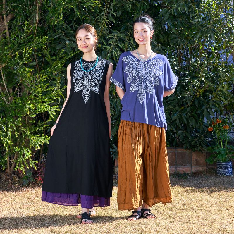 Zari Embroidery Sleeveless Dress