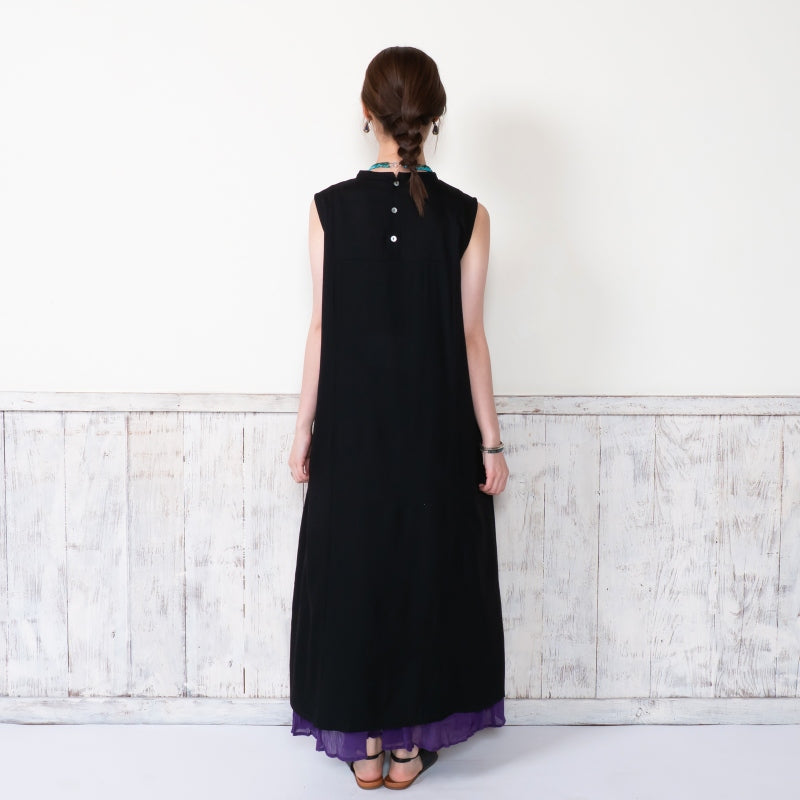Zari Embroidery Sleeveless Dress