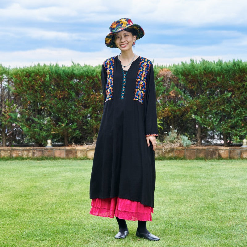 Rayon Aari Embroidery Skipper Dress