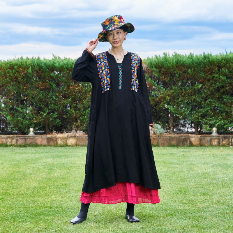 Rayon Aari Embroidery Skipper Dress