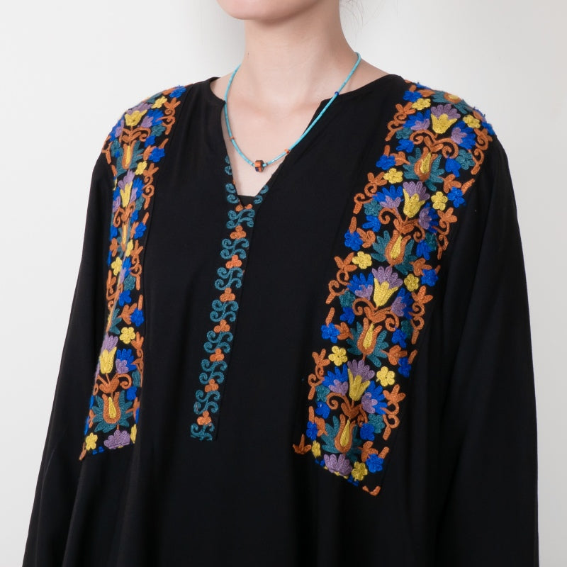 Rayon Aari Embroidery Skipper Dress