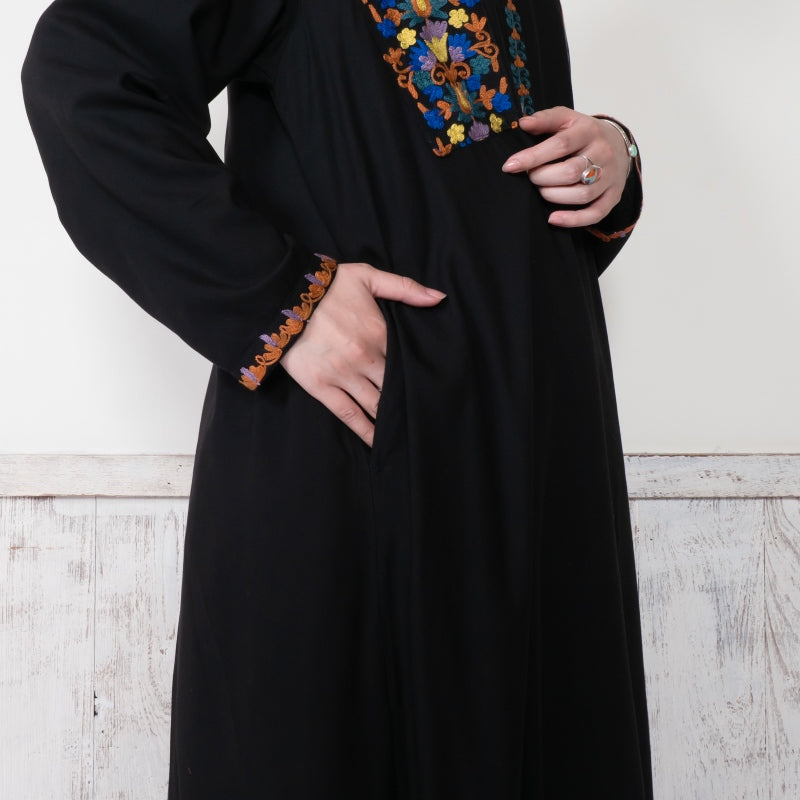 Rayon Aari Embroidery Skipper Dress