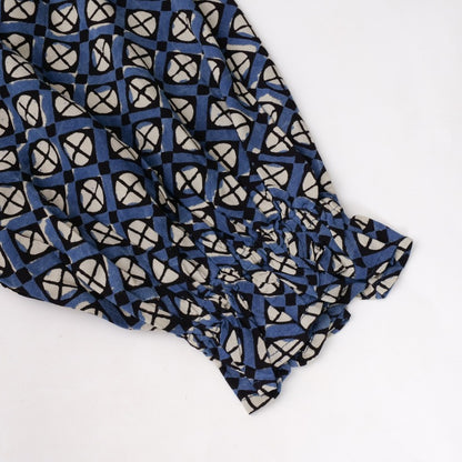 Rayon Geometric Block Print Long Dress