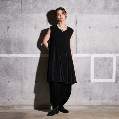 Rayon Vertical Patchwork Volume Tunic Dress