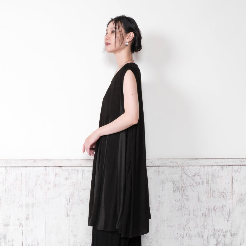 Rayon Vertical Patchwork Volume Tunic Dress