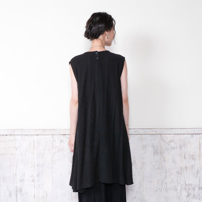 Rayon Vertical Patchwork Volume Tunic Dress