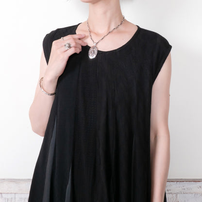 Rayon Vertical Patchwork Volume Tunic Dress