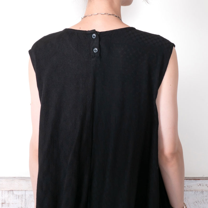 Rayon Vertical Patchwork Volume Tunic Dress
