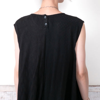 Rayon Vertical Patchwork Volume Tunic Dress