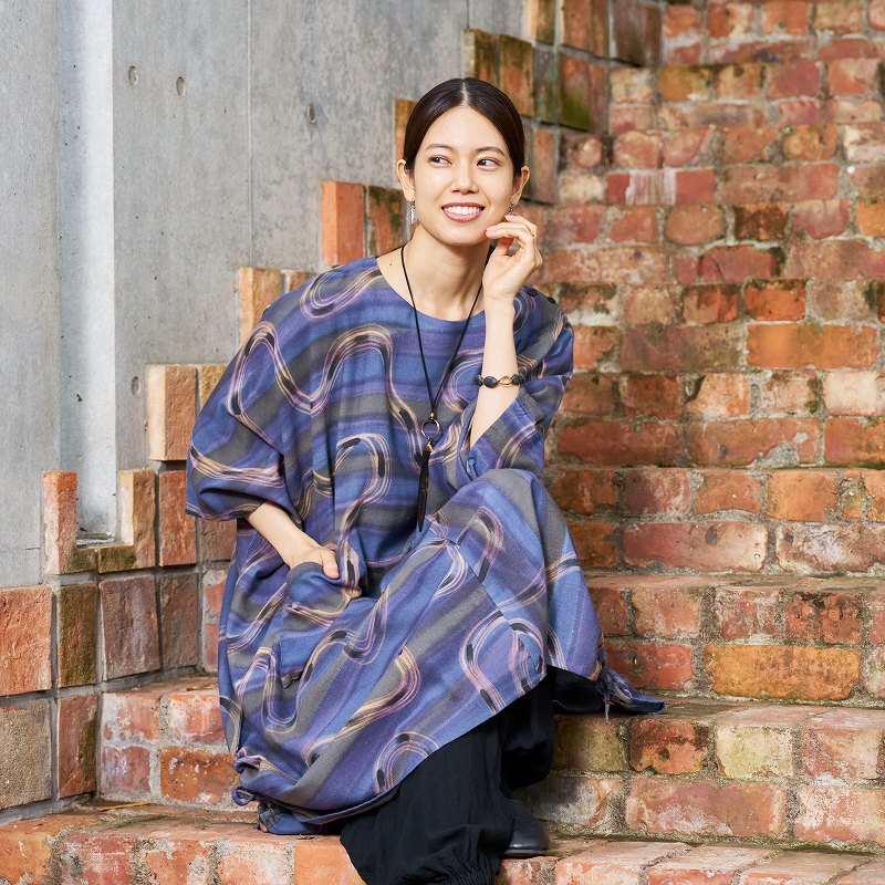 Cotton Hand Brushing Dress