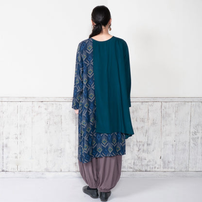 Rayon Block Print Combo Dress