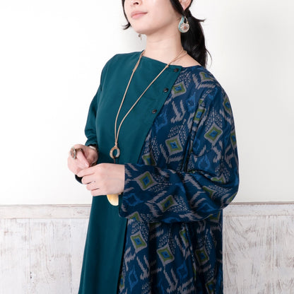 Rayon Block Print Combo Dress