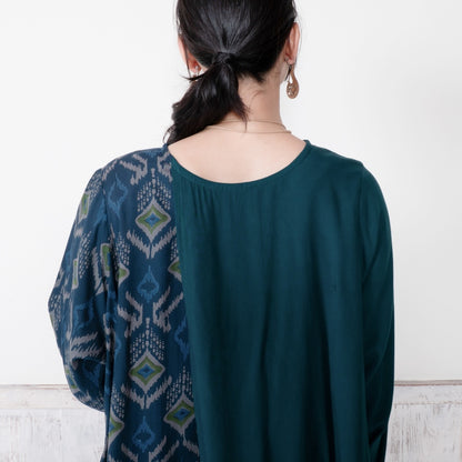 Rayon Block Print Combo Dress