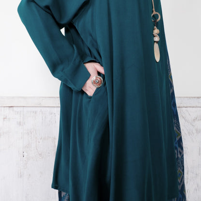 Rayon Block Print Combo Dress