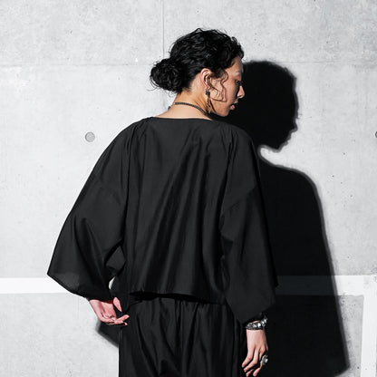Cotton Silk Kimono Sleeve Pullover