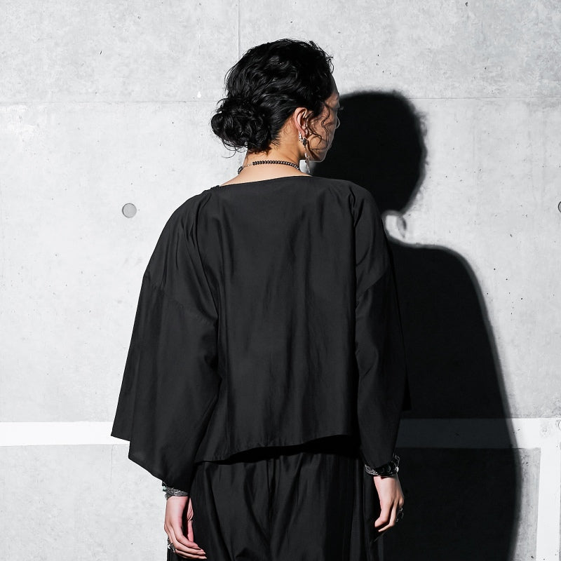 Cotton Silk Kimono Sleeve Pullover