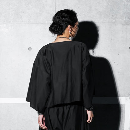 Cotton Silk Kimono Sleeve Pullover