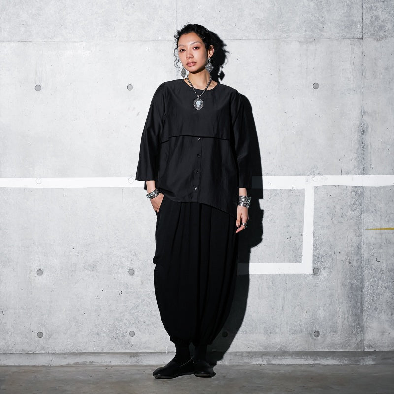 Cotton Silk Fake Shirt Style Pullover