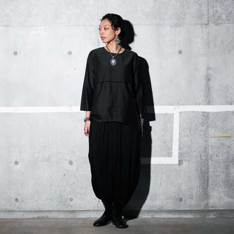 Cotton Silk Fake Shirt Style Pullover