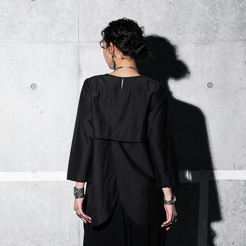 Cotton Silk Fake Shirt Style Pullover