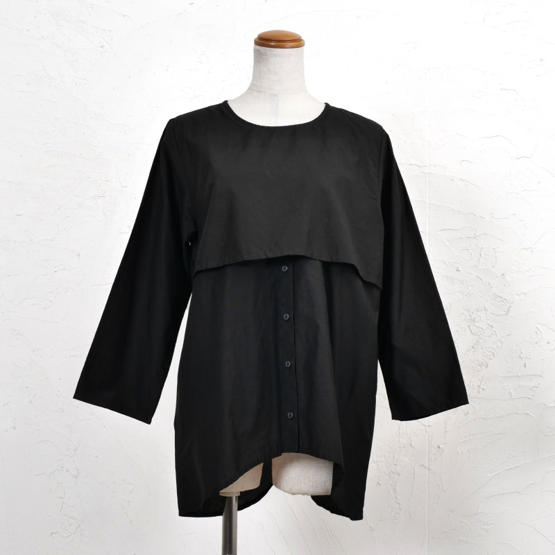 Cotton Silk Fake Shirt Style Pullover