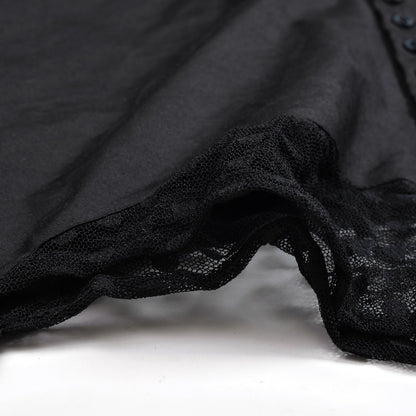 Cotton Silk Lace Patch Pullover