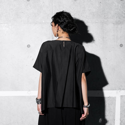 Cotton Silk Lace Collar Pullover