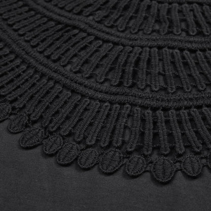 Cotton Silk Lace Collar Pullover