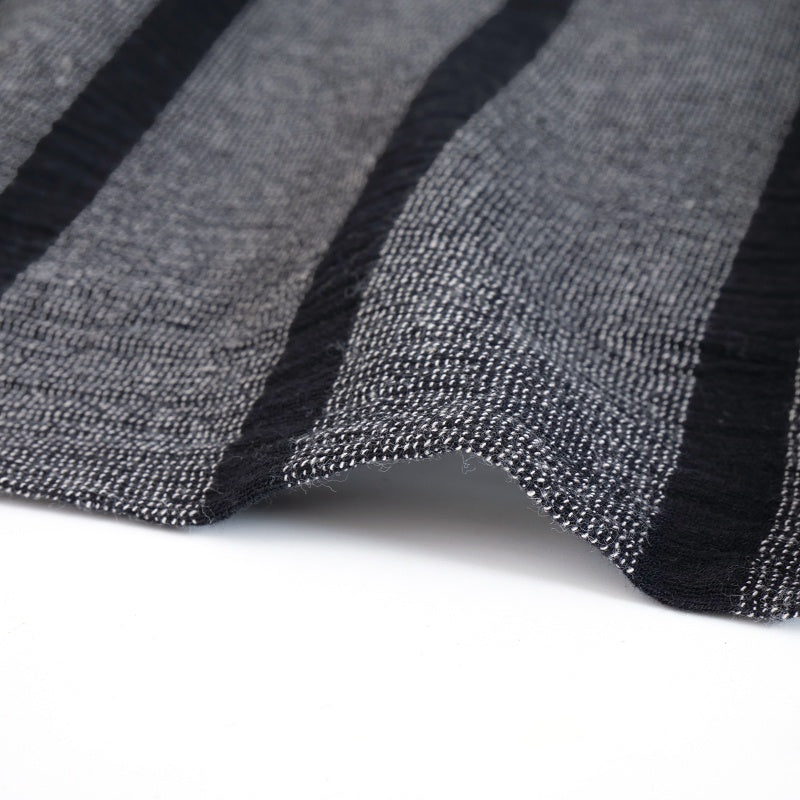 Striped Woven Irregular Hem Pullover N