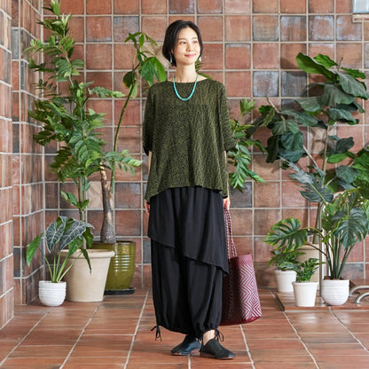 Block Print Combo Pullover
