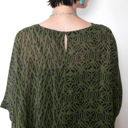Block Print Combo Pullover