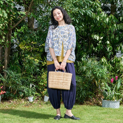 Kota Doria Floral Print Pullover