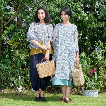 Kota Doria Floral Print Pullover