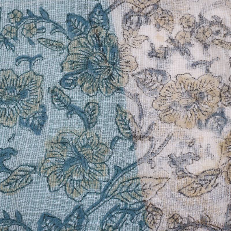 Kota Doria Floral Print Pullover
