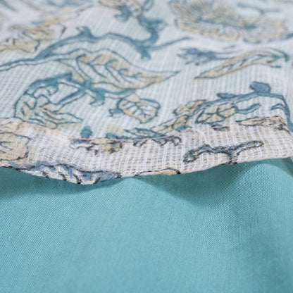 Kota Doria Floral Print Pullover